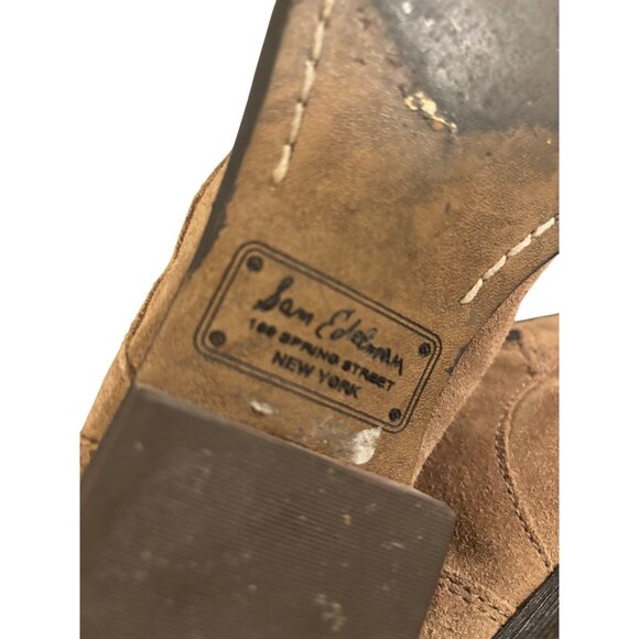 Sam Edelman Mackay Womens Size 9 Brown Nubuck Combat Style Ankle Boots - Picture 13 of 16